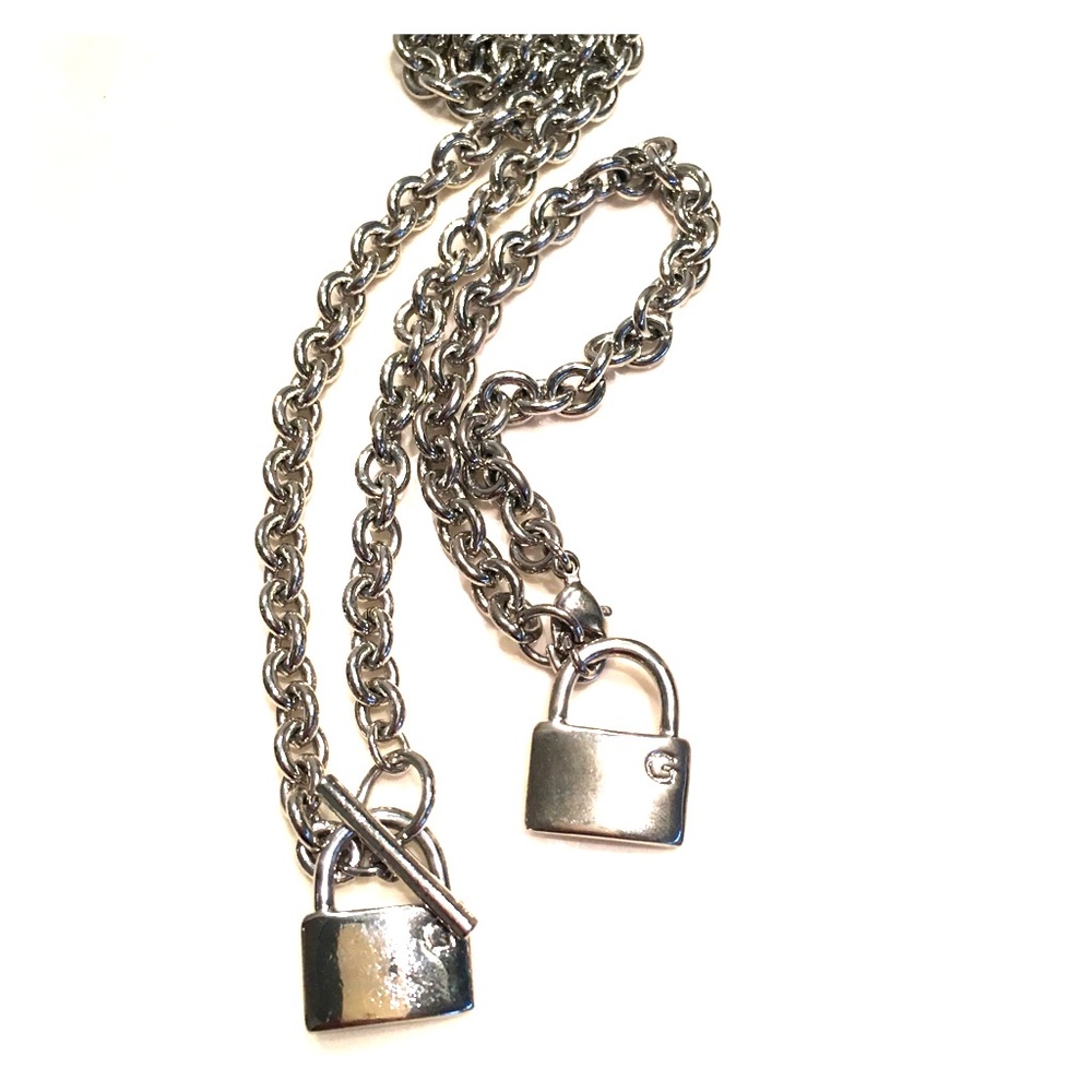 Guess locket necklace & bracelet set